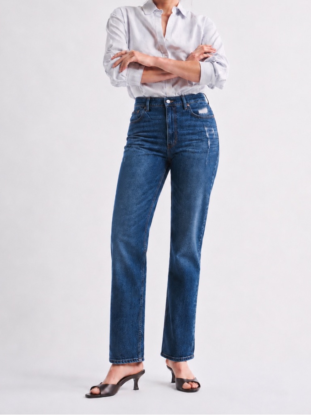 Abercrombie & Fitch Ultra High Rise ’90s Straight Jeans – Dark Wash  – Size 30
